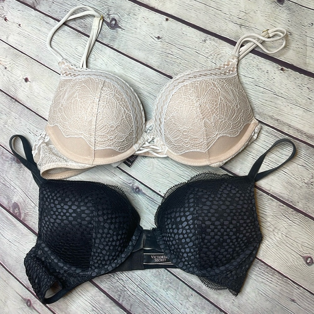 Bundle of Victoria’s Secret Bombshell Lace Push-Up Bras